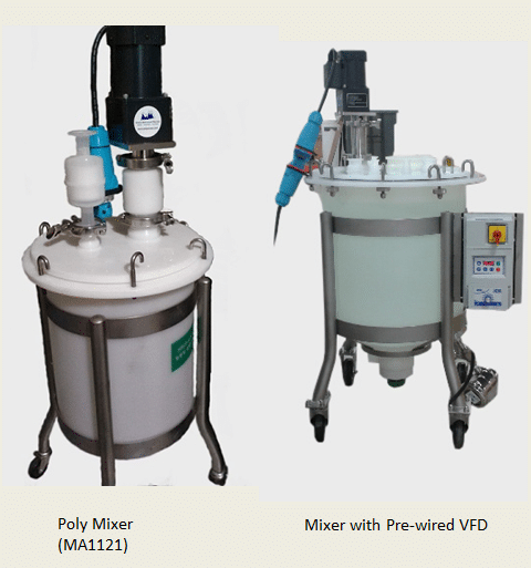 autoclave mixer with poly tanks